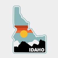 Idaho National Park Sticker with simple design Perfect for Print, etc vector