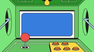 Arcade game console design background illustration cartoon hand drawn vector