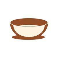 Clean Design Illustration of a Bowl in Format Suitable for Various Creative Uses vector