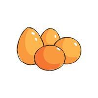 Detailed Graphic of Hand-Drawn Eggs for Artistic Use vector
