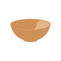 Minimalistic Art Depicting an Empty Bowl for Use in Food or Tableware Designs vector