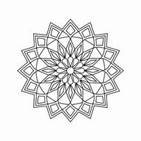 a coloring page with a flower design vector