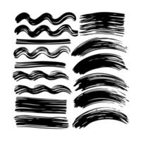 Abstract Ink Brush Stroke Bundle High Quality vector