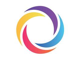 circles objects color full design logo vector