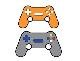 Game controller, game elements, controller icon vector