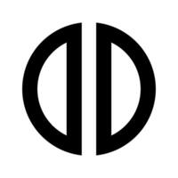 The DD monogram logo is a modern design that combines minimalist aesthetics and visual power vector