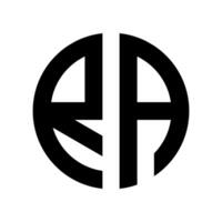 RA letter logo in monogram style. Can be used as a business and company symbol vector