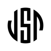 VSN monogram letter logo. with a minimalist and modern design. vector