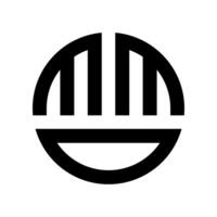 MMD letters logo. Initial symbols in monogram style can be used for businesses and companies vector