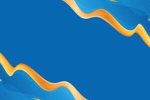 blue and yellow wave template background vector