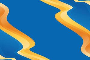 abstract blue and yellow fluid wave background vector