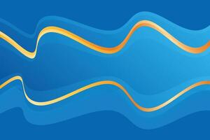 fluid wavy blue and yellow background vector