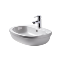 Realistic white Realistic white wash basin on transparent background on transparent background png