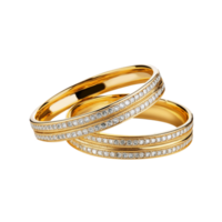 White diamond pair of bangles on transparent background png