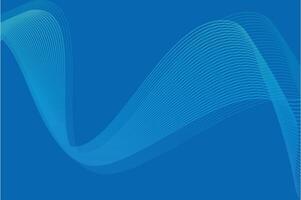 blue line wave template background vector