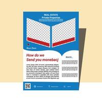Custom Real Estate flyer design vector