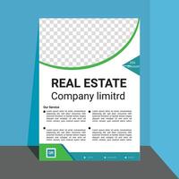 Real Estate flyer design for growing business vector