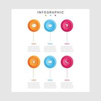 infographic design template with 3 level or steps or options in gradient color. vector