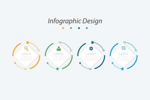 Free timeline infographic template. Flat timeline infographic template with shadow effect. vector