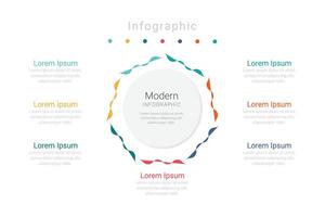 infographic design template with 7 level or steps or options vector