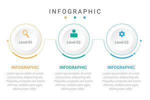 Infographic design template with 3 level or steps or options vector