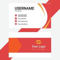 Modern business card design . vector