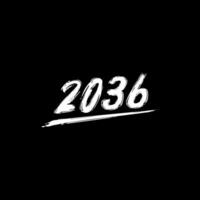 2036 Design Illustration, artistic, flat, simple, memorable and eye catching, can use for Calendar Design, Website, News, Content, Infographic or Graphic Design Element vector