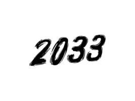 2033 Design Illustration, artistic, flat, simple, memorable and eye catching, can use for Calendar Design, Website, News, Content, Infographic or Graphic Design Element vector