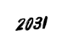 2031 Design Illustration, artistic, flat, simple, memorable and eye catching, can use for Calendar Design, Website, News, Content, Infographic or Graphic Design Element vector