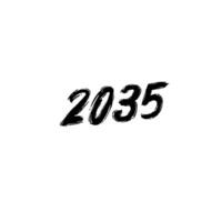 2035 Design Illustration, artistic, flat, simple, memorable and eye catching, can use for Calendar Design, Website, News, Content, Infographic or Graphic Design Element vector