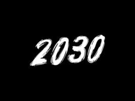 2030 Design Illustration, artistic, flat, simple, memorable and eye catching, can use for Calendar Design, Website, News, Content, Infographic or Graphic Design Element vector