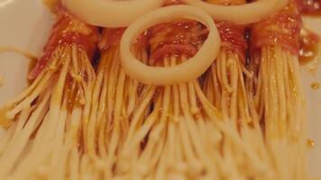 Bacon-Wrapped Enoki Mushrooms with Onions video