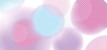 Abstract Circles Neon Gradient Pastel Background with Blurred Effect. illustration vector