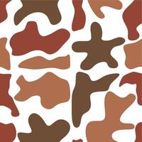Abstract Earthy Tones, Organic Shapes Seamless Pattern vector