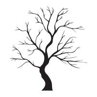 Bare tree silhouette design with a white background vector