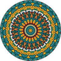 Mandala Artwork with Bold and Bright Color Schemes vector