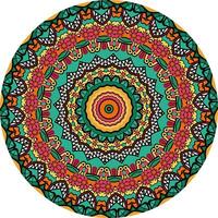 Detailed Circular Mandala with Layered Geometric and Floral Elements vector
