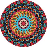 Symmetrical Mandala Design with Repeating Patterns vector