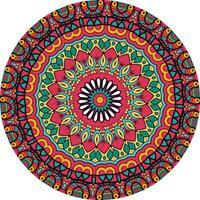Artistic Mandala Showcasing Symmetrical Layers and Dynamic Shapes vector