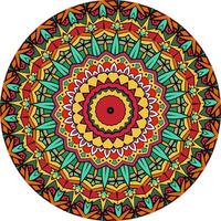 Symmetrical Mandala Art with Radiating Bird Motifs and Geometric Patterns vector