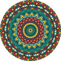 Spiritual Mandala with Concentric Floral and Geometric Patterns vector