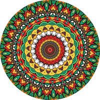 Detailed Circular Mandala with Layered Geometric Elements vector