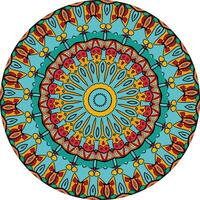 Colorful Mandala for Relaxation Featuring Layers of Bird Motifs vector