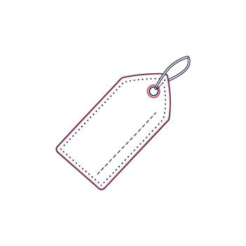 A price tag with a string attached to it vector