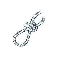 A rope with a knot on it vector