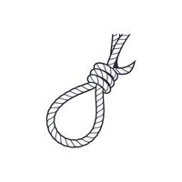 A rope with a knot on it vector