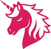 Unicorn Head Silhouette Art and illustration, for design element vector