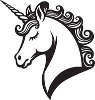 The Beauty of a Unicorn Outline illustration for t shirt deign elements vector