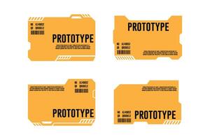 Futuristic Cyberpunk Ticket Design with Barcode Elements vector