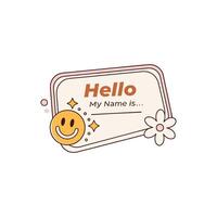 Hello my name is - tag vector